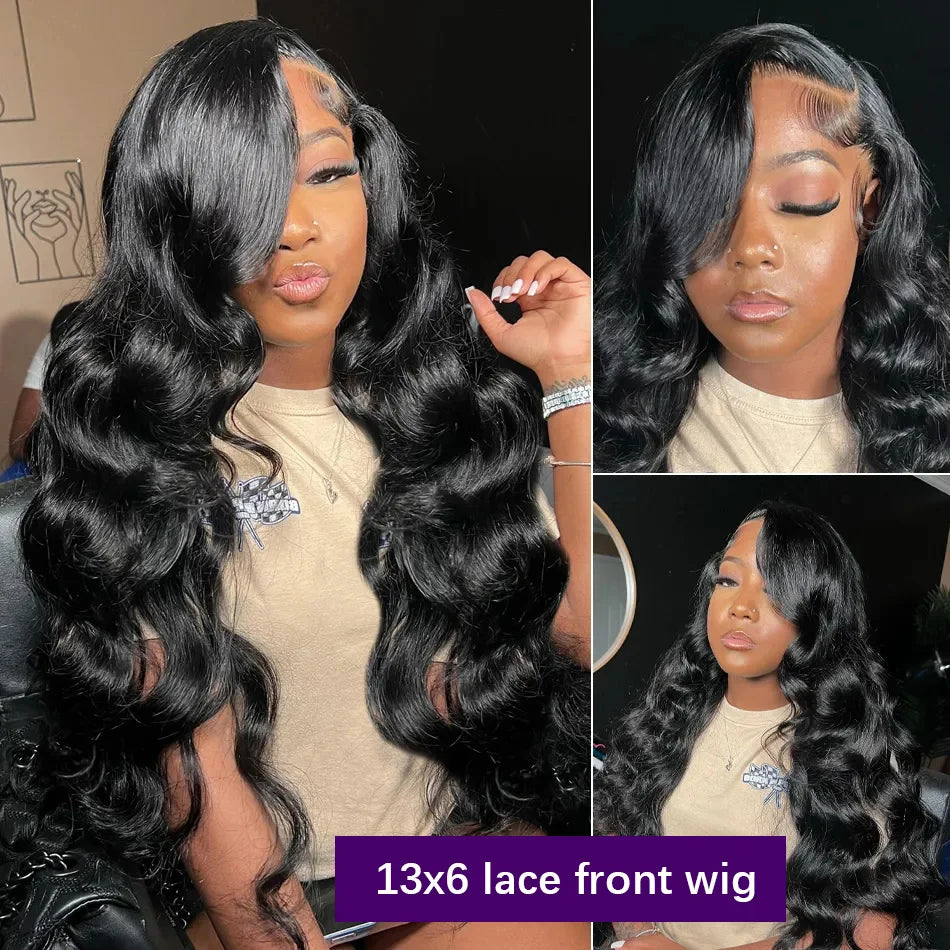 Perruque Body Wave HD Lace 30-40 Pouces – Frontal 13x6 ou 13x4 en Cheveux Humains