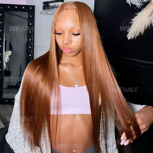 Perruque Lisse Chocolat – HD Lace Frontal 13x4 ou 13x6, Cheveux Humains 100%, 30 à 36 Pouces