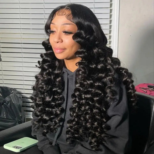 Perruque Bouclée Brésilienne – Loose Wave / Water Wave / Deep Wave, Lace Frontal 13x6 ou 13x4, Cheveux Humains Pré-dégarnis