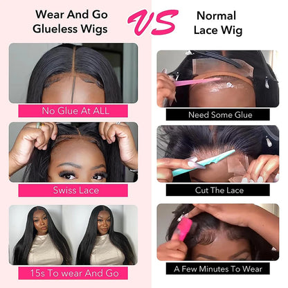 Perruque Bob Lisse Courte 10-12 Pouces – Glueless, Closure 5x5 ou 4x4, Cheveux Brésiliens 100% Pré-dégarnis