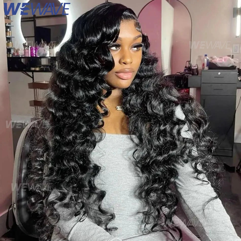 Perruque Loose Deep Wave 30 Pouces – HD Lace Front 13x4 Transparent, Cheveux Brésiliens 180% Densité