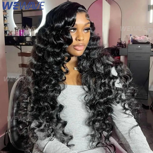Perruque Loose Deep Wave 30 Pouces – HD Lace Front 13x4 Transparent, Cheveux Brésiliens 180% Densité